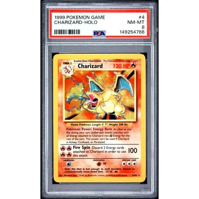 Charizard 4/102 Base Set Holo PSA 8 New Cert - Image 1 of 2