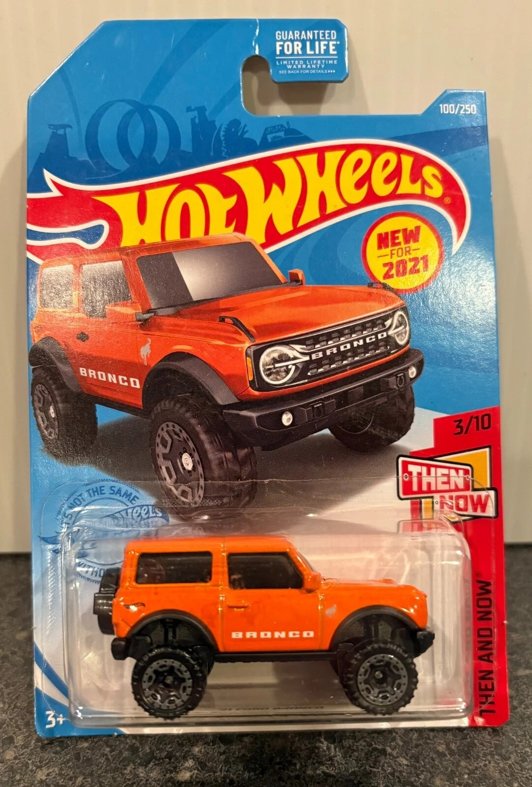 Hot Wheels 2021 Then & Now 3/10 '21 Ford Bronco Orange New Model 1:64 Diecast
