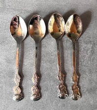 4x L&ouml;ffel, Zuckerl&ouml;ffel, Kaffeel&ouml;ffel, Edelstahl vergoldet