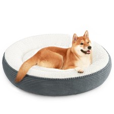Love's cabin Round Donut Cat and Dog Cushion Bed 36in Pet Bed for Medium or L...