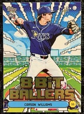 Carson Williams 8 Bit RC 2026 Topps Series 1 Celebration 8B-23 Rays