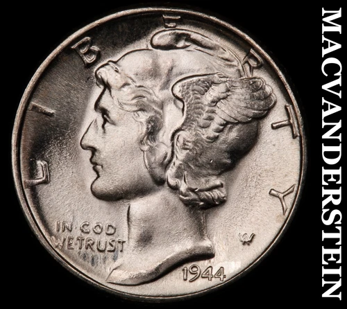 1944 Mercury Dime- Super Choice Gem Brilliant Uncirculated++++ Luster #i7418