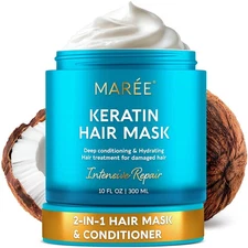 MAREE Deep Conditioning Hair Mask for Damaged Hair Treatment - Keratin Hair Care