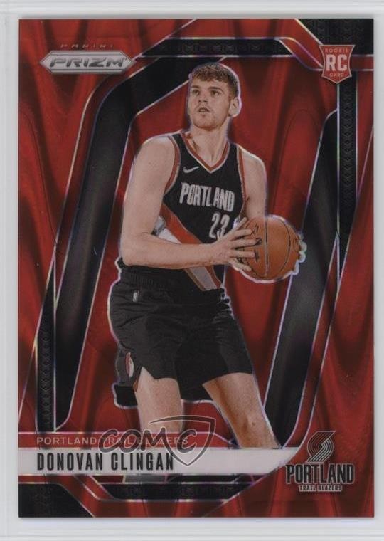 2024-25 Panini Prizm Red Seismic Prizm 65/299 Donovan Clingan #221 yl0