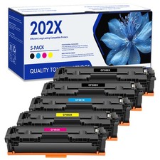 5PK CF500X Toner Compatible With HP 202X LaserJet Pro M254dw M281cdw M281fdw