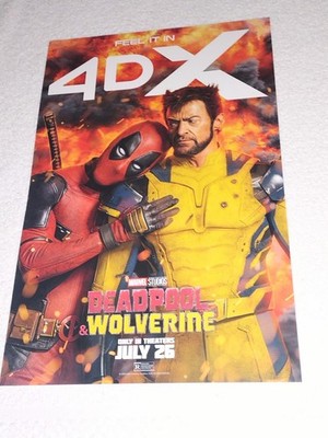 Deadpool & Wolverine 4DX 11x17 Inch Promo Movie POSTER