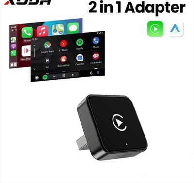 2in1 Wired to Wireless CarPlay Android Auto Adapter Dongle Smart Box 5GHz WiFi