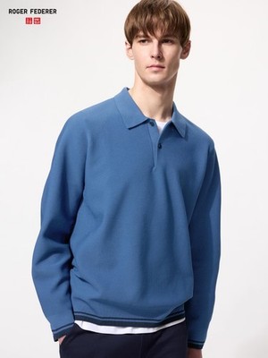 UNIQLO x ROGER FEDERER Machine-washable 3D-knit polo shirt NWT