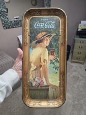 Authentic 1916 Coca-Cola Server Tray (Elaine, Girl with a Basket of Flowers)