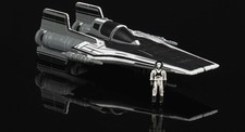 SDCC 2023 Star Wars Micro Galaxy Squadron A-Wing Fighter 1 Of 500 Jazwares New