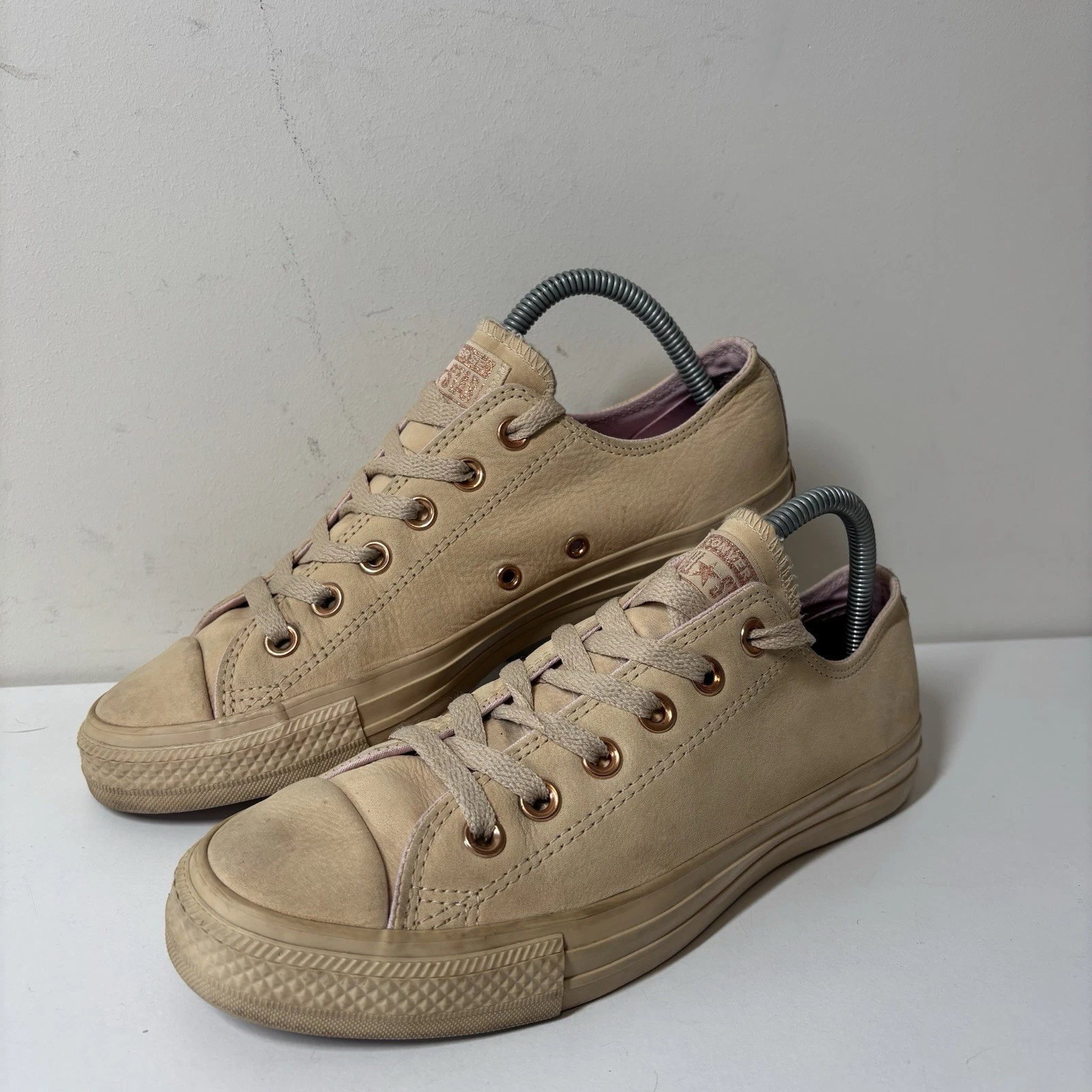 Scarpe da ginnastica basse Converse All Star da donna rosa polvere taglia UK 6 5