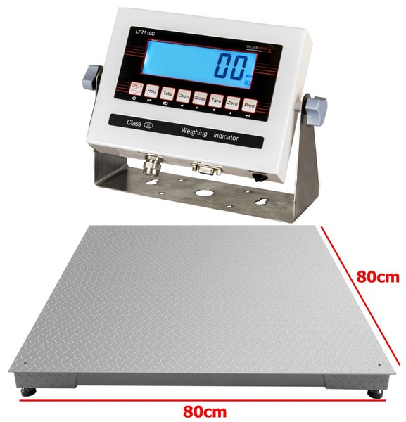 Plattformwaage Bodenwaage 80X80 Cm Industriewaage 1,5T EU Geeicht M26 Lagerwaage-image