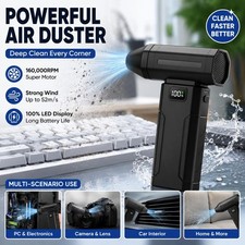 16000 RPM Electric Air Duster Brushless Blower Portable Dust Cleaner