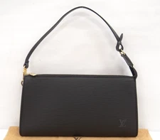 Louis Vuitton Epi Pochette Accessoires Pouch Hand Bag Black France 41220243000 2