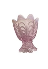 Fenton Art Glass Pink Opalescent Drapery 2 Way Votive & Taper Candle Holder