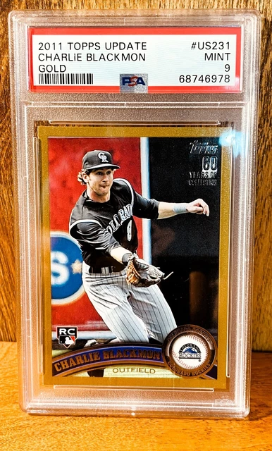 2011 Topps Update CHARLIE BLACKMON #US231 PSA 9 MINT Gold Rookie 197/2011