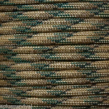 Multi Camo Paracord 50 Feet 550 lb 7 Strand Emergency Survival Bracelet