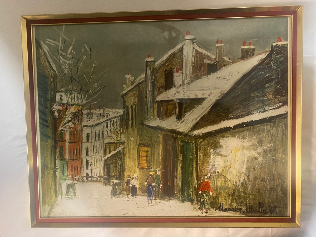 Maurice Utrillo V - La maison de Mimi Pinson - Signed Framed