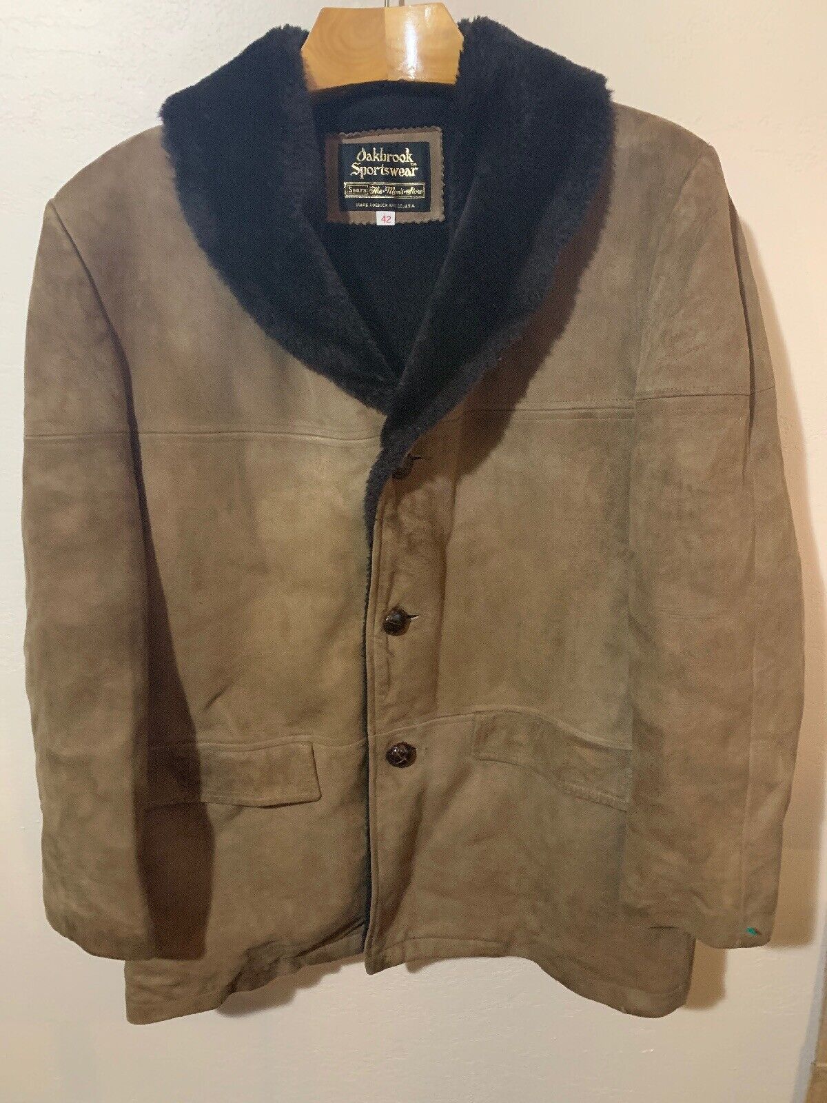 Vintage Oakbrook Sportswear Sears Leather Suede Fur R… - Gem