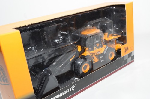B4 1:50 MOTORART 13366 JCB PALA ESCAVATORE PALA GOMMATA SNOW MIB 2 - Foto 3 di 11