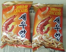 2 Bags - NongShim Shrimp Cracker Chip Snack Original Flavor Nong Shim