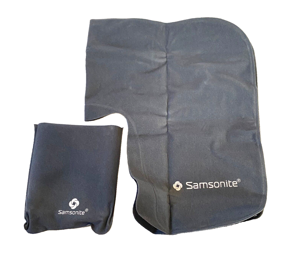 Samsonite Charcoal Grey Inflatable Travel Pillow Unused Open Package Vintage