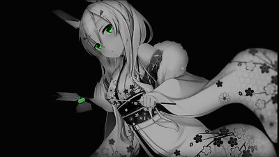 Anime Selective Coloring Girls Monochrome  Gaming Mat Desk 48691