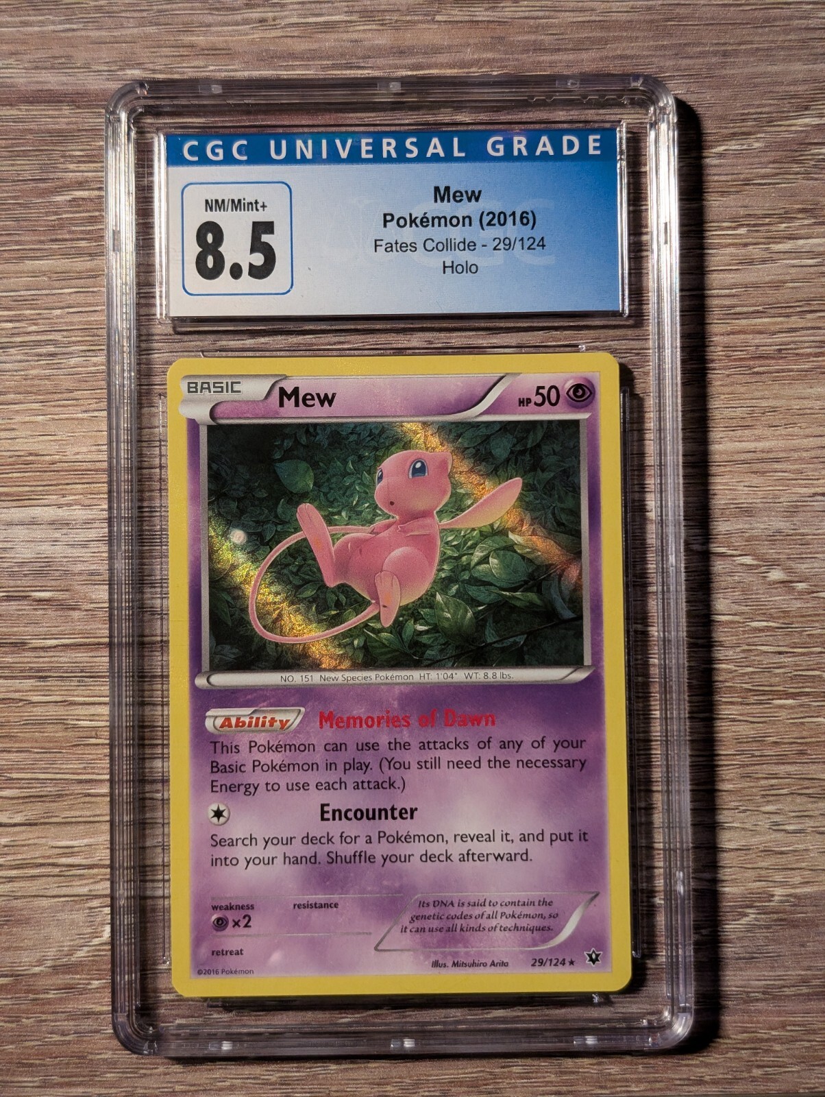 2016 Pokemon Fates Collide Mew Holo #29 CGC 8.5
