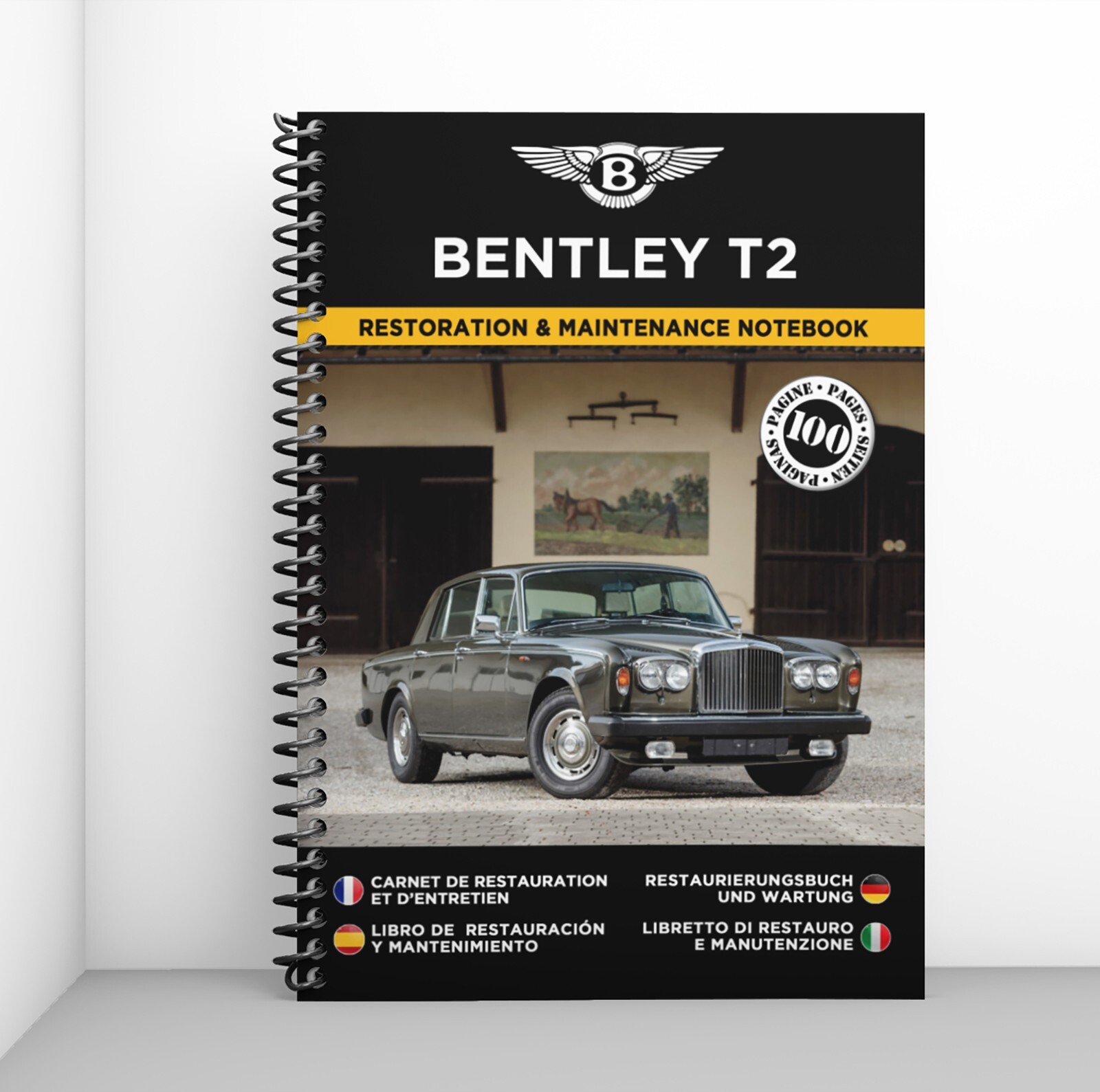 Carnet de restauration Bentley T2 pour organiser et documenter l'entretien de votre auto