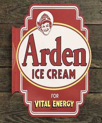 ARDEN ICE CREAM for Vital Energy Metal Flange Sign, 23.5  x 15 
