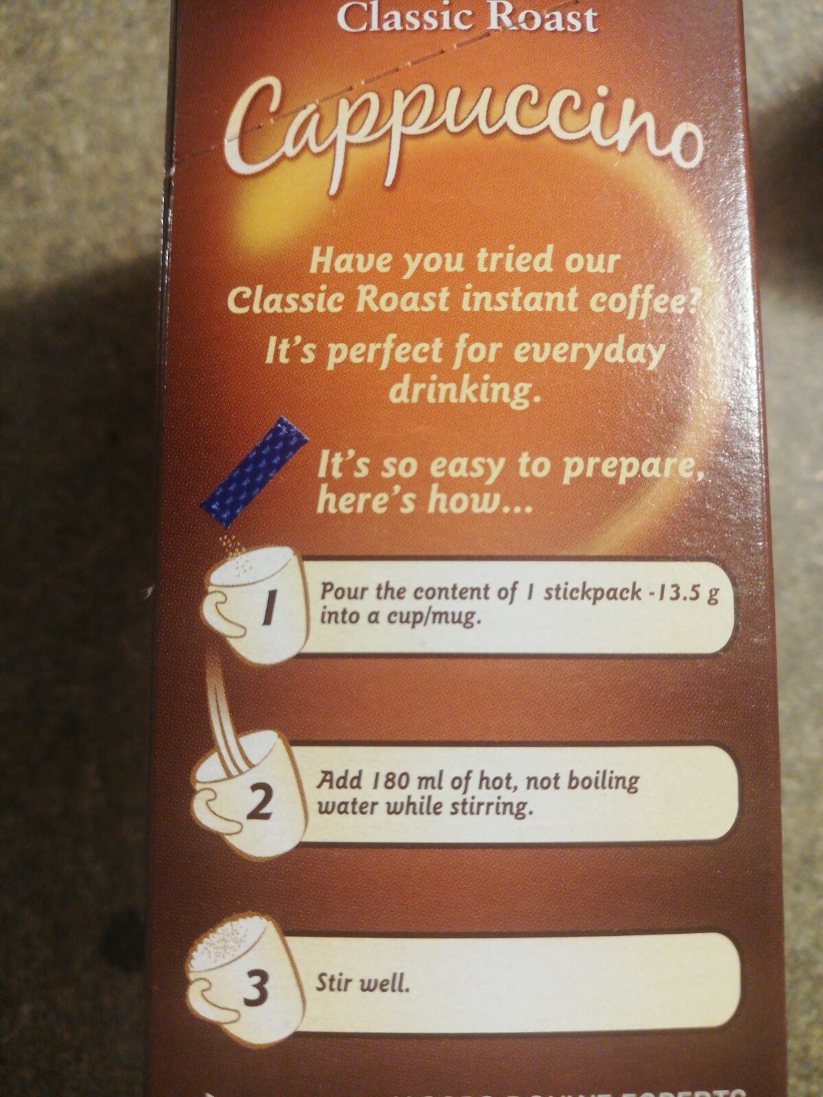 100 sachets MAXWELL HOUSE CAPPUCCINO classic roast instant coffee CHEAP