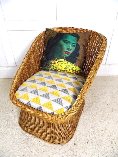 Cane bucket sale chair