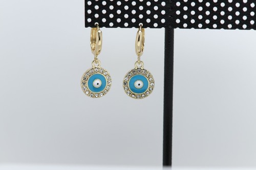 Evil Eye Earrings Good Luck Evil Eye Protection Dangle Earrings #265 - Picture 6 of 8