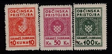Yugoslavia 3 Granekinska Revenues MNH (10k Hinged) - S33687