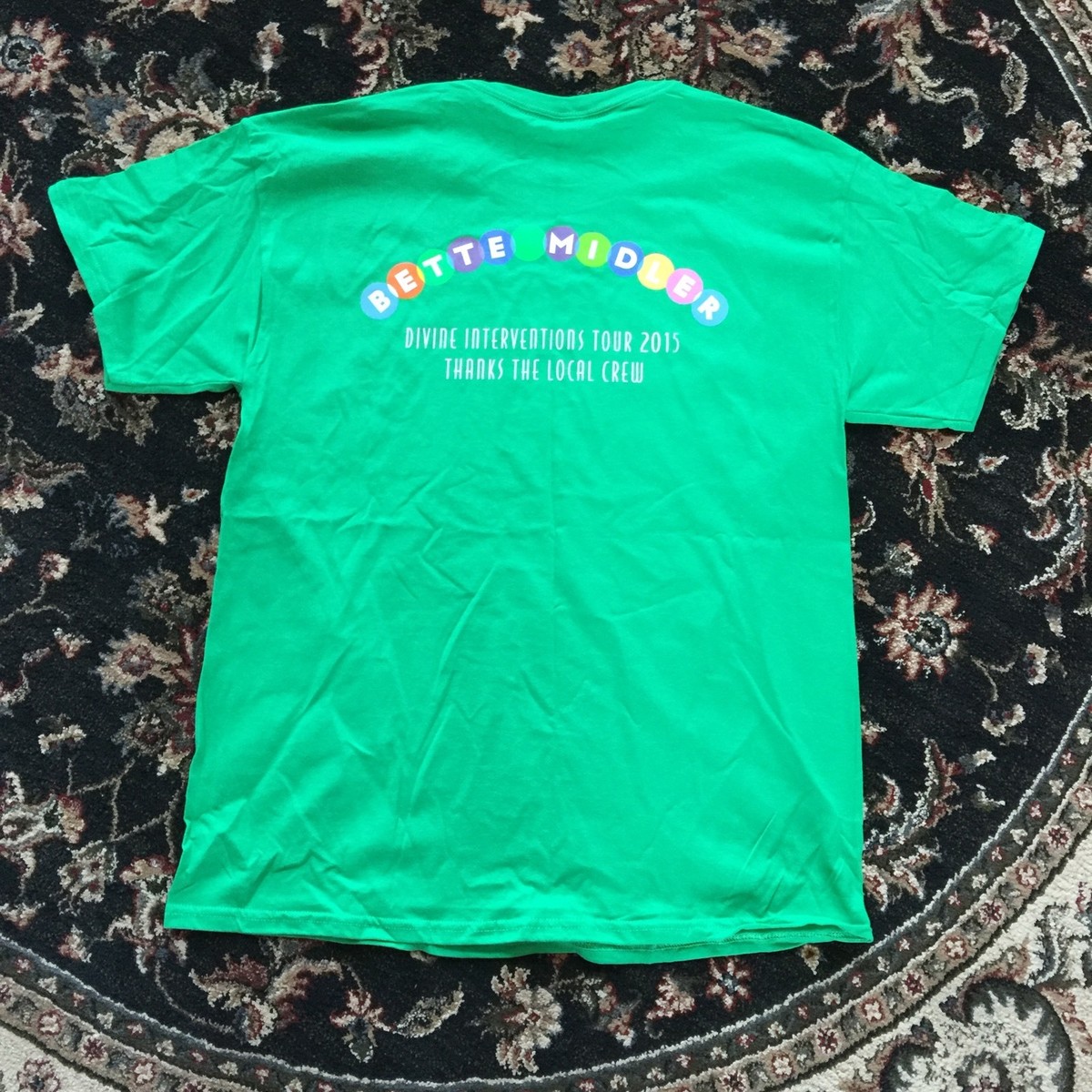 Bette Midler 2015年ツアーLocal Crew Tシャツ BETTE MIDLER 2015 TOUR - LOCAL CREW ' Thank You ' SHIRT