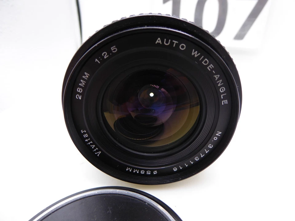 Vivitar 28mm 1:2.5 auto wide angle 58mm for konica F2.5 ADAPT DIGITAL k ar mount - Image 2 of 4