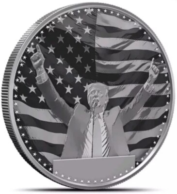 1 Oz Silver Donald Trump Victory 999 Silver Round MAGA 47th