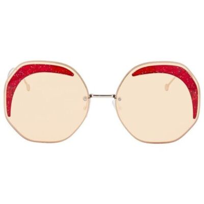 Fendi FF0358/S40G YELLOW Geometric Anti-Reflective Women  display picture 1