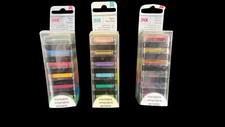 3pks American Crafts Stackable Mini Ink Pads 6 Inks ea Pastels Brights Primaries