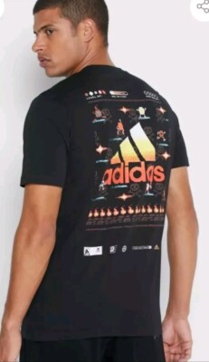 Adidas Size S 8-Bit Platform Gamer Pixel 1 Bit Joystick T-Shirt Mens Black Ca6