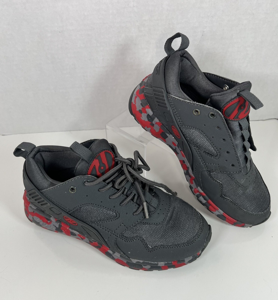 Heelys Force Women's Gray Red Camo Skate Sneakers Shoes Wheel