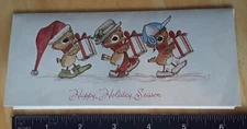 3 Vtg Unused Adorable Baby Chick Cash Check Gift Holder Envelope Christmas Card