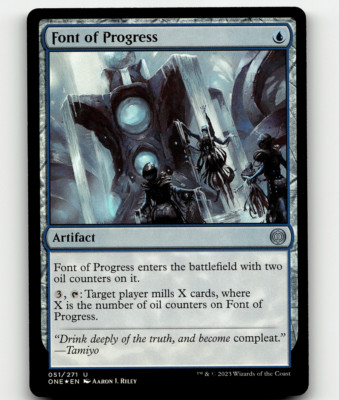 MTG Font of Progress 51 FOIL Phyrexia: All Will Be Uncommon