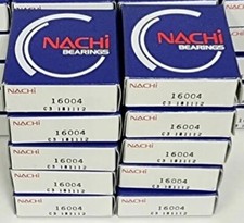 Lot of 10 Nachi JAPAN 16004/C3 20x42x8mm Single Row Deep Groove Ball Bearing