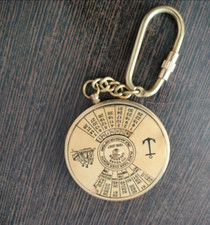 Vintage Keyring 50 year Perpetual Calender Brass Keychain For Decor  Gift item