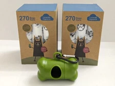 White Bags with Paw Prints, 18-36 Rolls, 270-540ct Scented doggie poo Waste Bags
