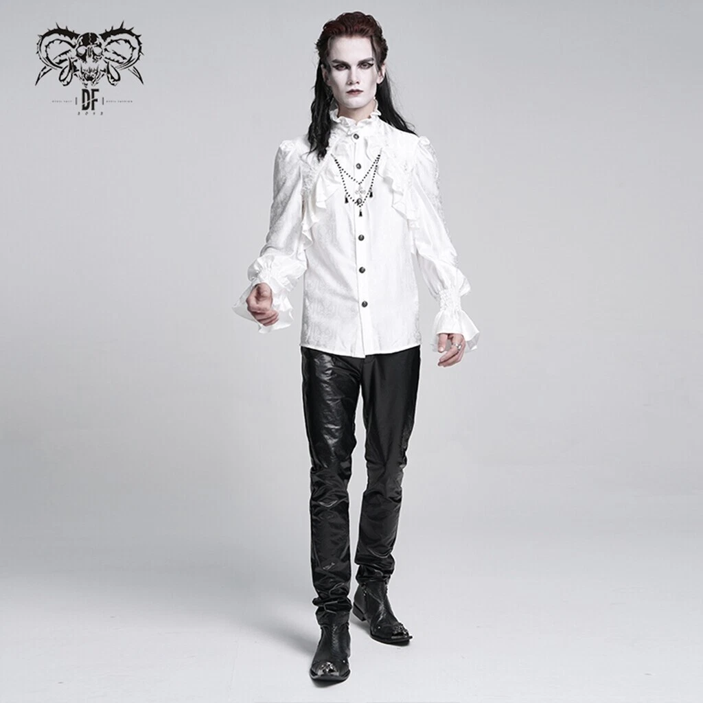 White Lace Casual Button-Down Shirts for Men for sale | eBay