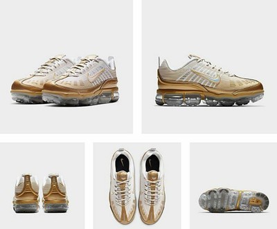 vapormax 360 gold and white