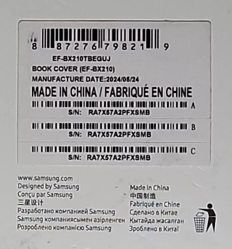 Samsung Book Cover Case for Galaxy Tab A9+ 5G - Black- Brand New - OEM - Image 4 of 4