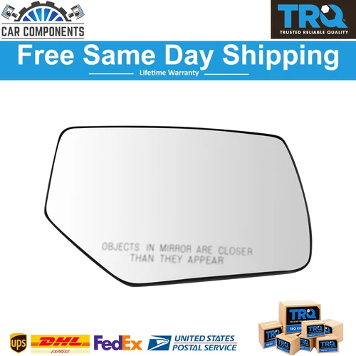 TRQ New Mirror Glass Right For 2015-2020 Chevy Suburban Tahoe GMC Yukon Yukon XL